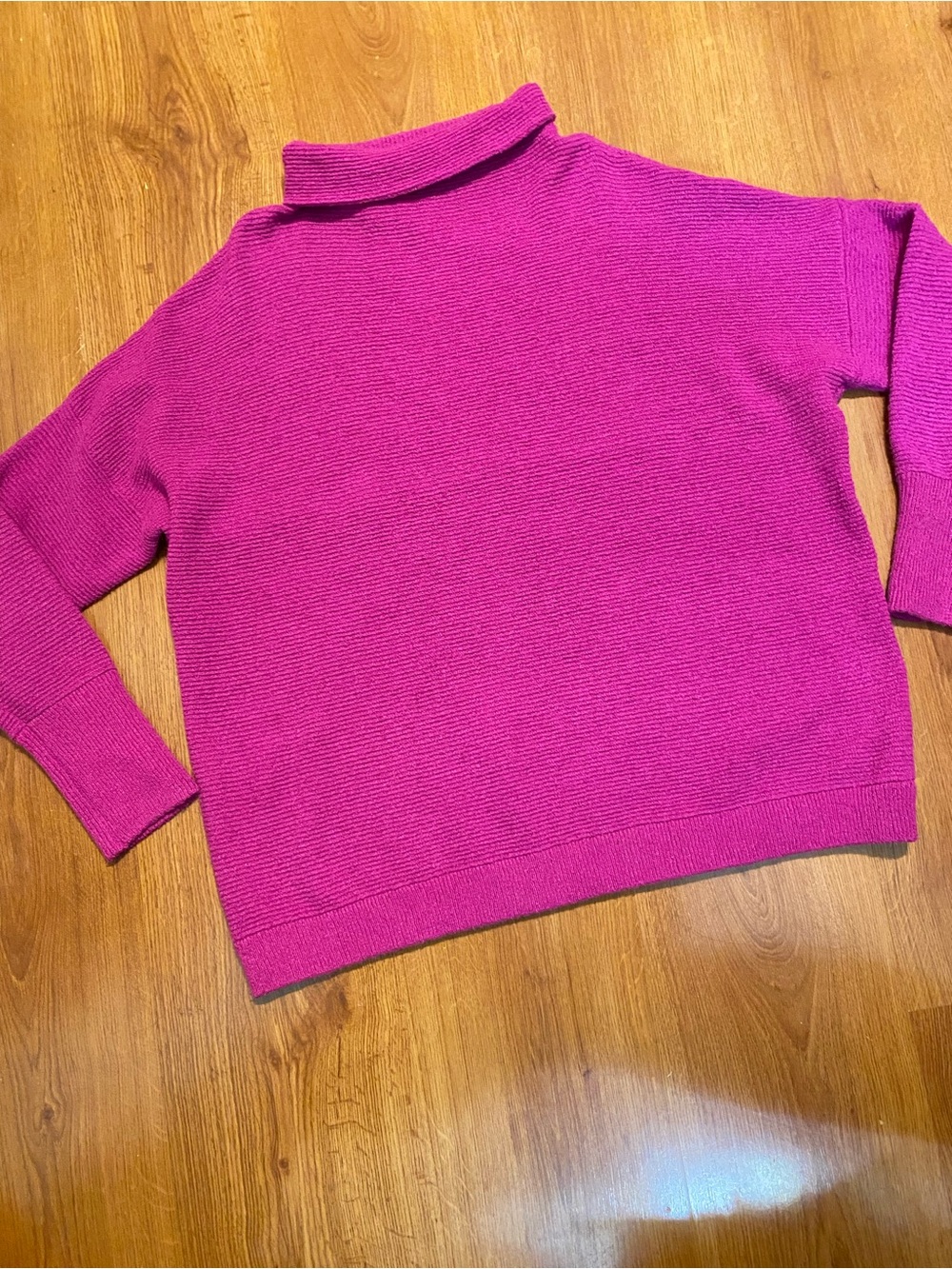 Chelsea & Theodore Bright Fuchsia Turtleneck Sweater